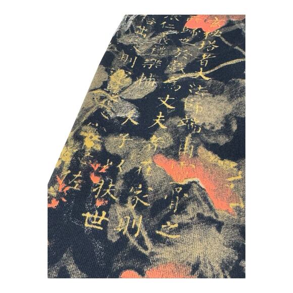 Vintage Jess & Jane Y2K S Black Eastern Floral Bird Kanji AOP Full Zip Cardigan - Picture 6 of 16